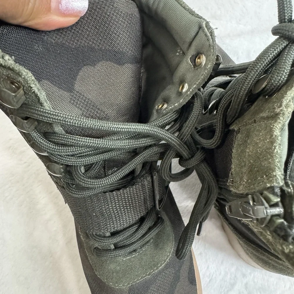 Steve Madden Nayra Women Ankle Boots Camo Green Lace Up NARY01S1 Size 8M - Picture 11 of 14